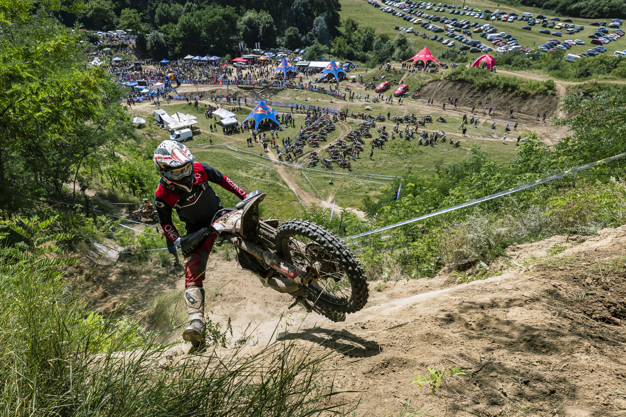 Competitor during the fourth off road day of FIM Hard Enduro World Championship 2023 Stop 3 - Red Bull Romaniacs in Sibiu, Romania on July 29, 2023. // Attila Szabo / Red Bull Content Pool // SI202307290362 // Usage for editorial use only //