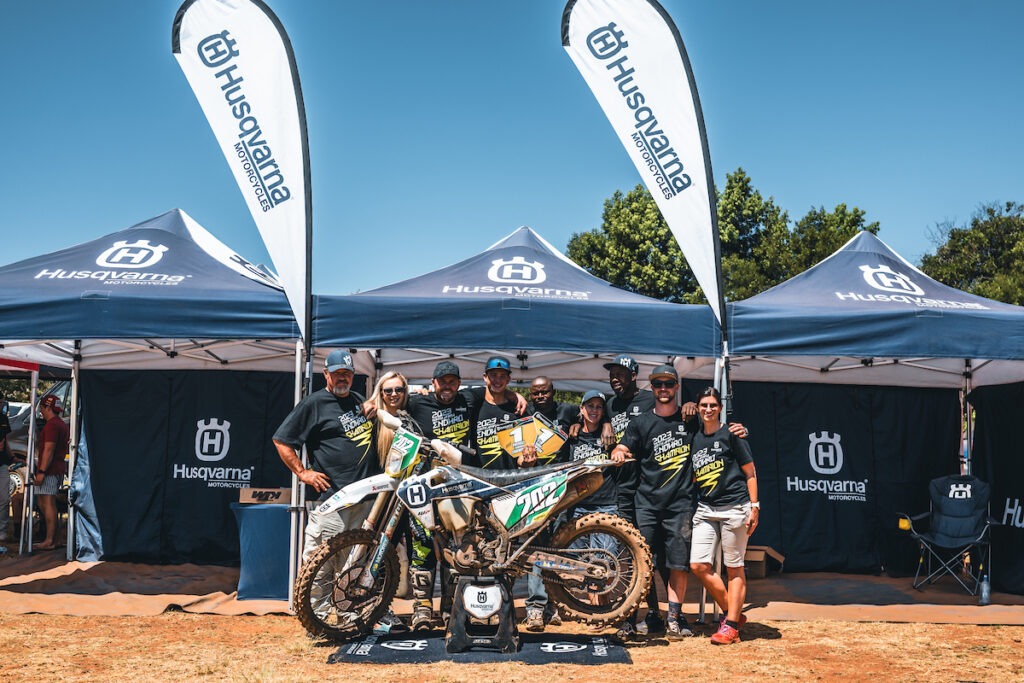 Heinrich Aust had a good weekend on his HUSQVARNA FE250