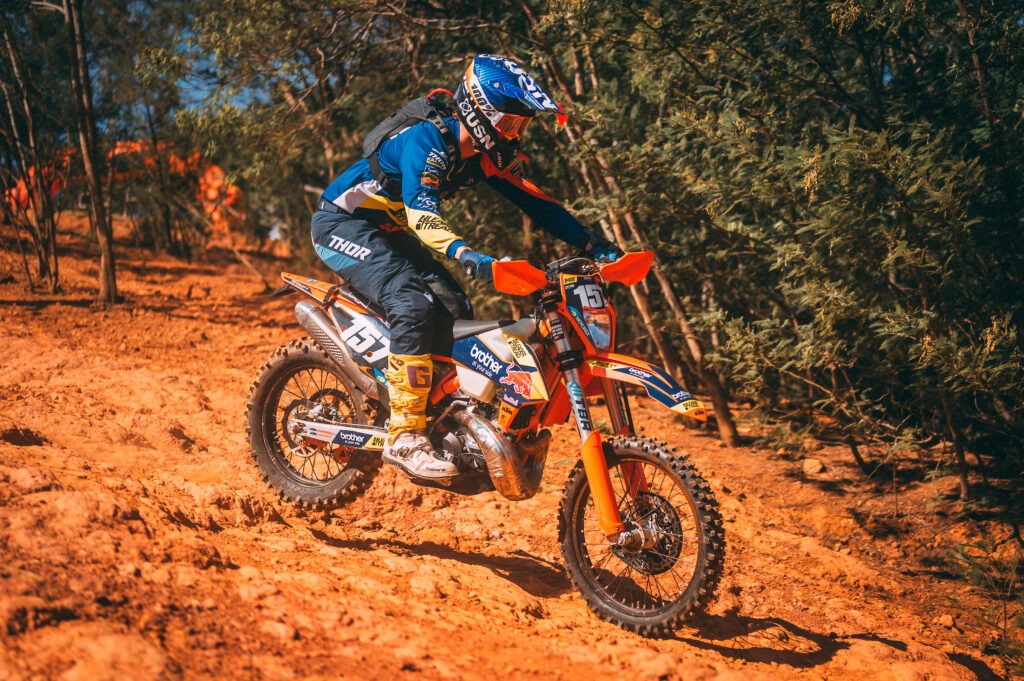William Slater had a great weekend as he pushed his KTM to second place