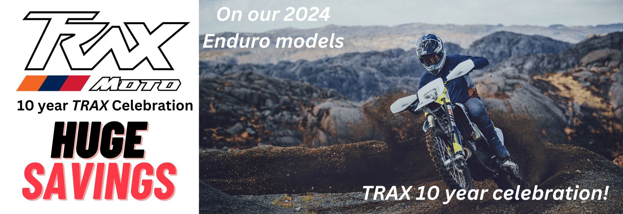 Trax Moto Husqvarna 10th year anniversary deals