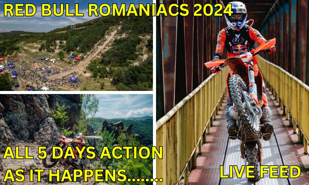 red bull romaniacs 2024 live feed. Catch all the action and excitement of the RED BULL ROMANIACS right here and live as it happens.Manuel Lettenbichler (GER), Graham Jarvis (UK), Wade Young (RSA), Mario Roman (ESP), Michael Walkner (AUT) and Teodor Kabakchiev (BUL).From July 23-27 the 21st edition of the Red Bull Romaniacs is taking place. It is the world’s longest & toughest hard enduro rallye
