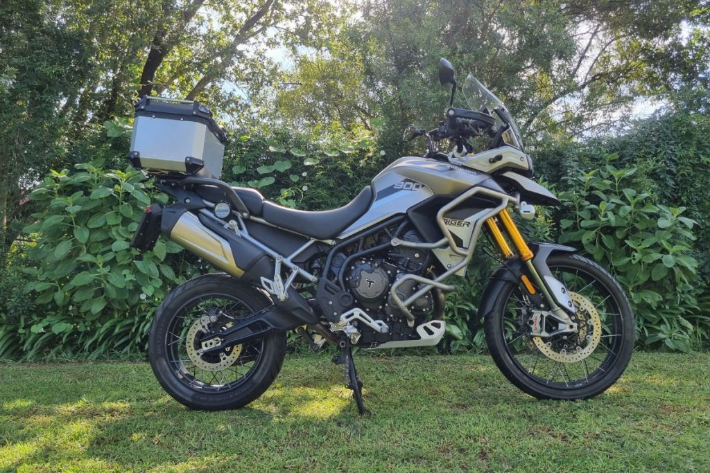 The Triumph Tiger Rally Pro.