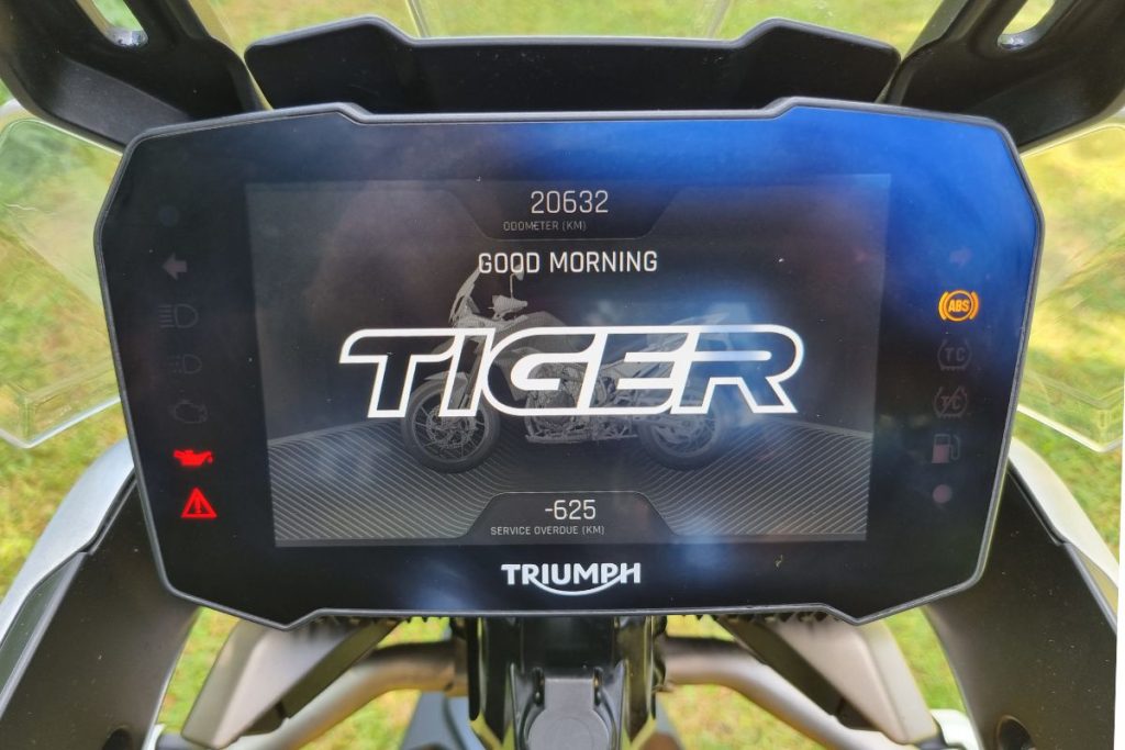 The Triumph Tiger Rally Pro.