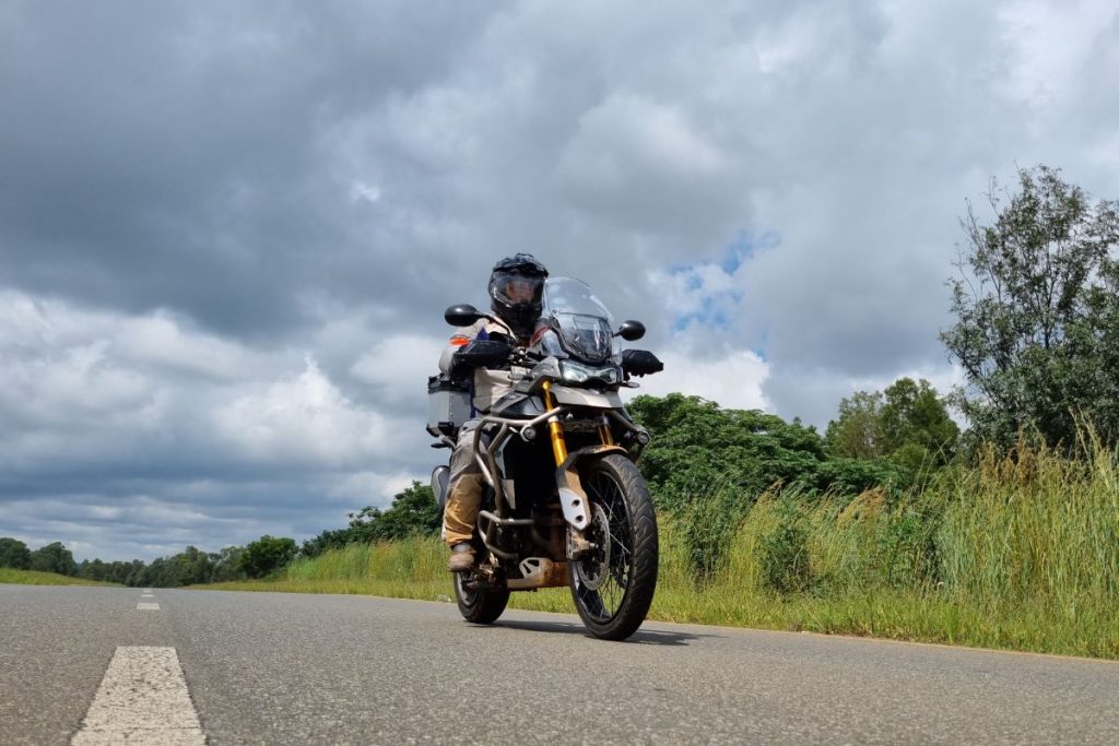 The Triumph Tiger Rally Pro.