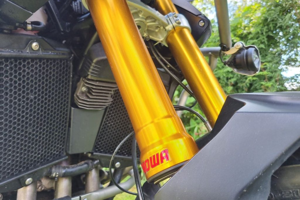 The Triumph Tiger Rally Pro.