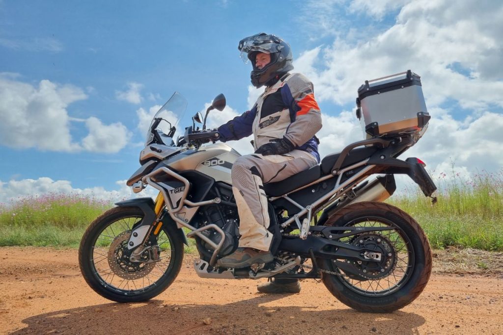 The Triumph Tiger Rally Pro.