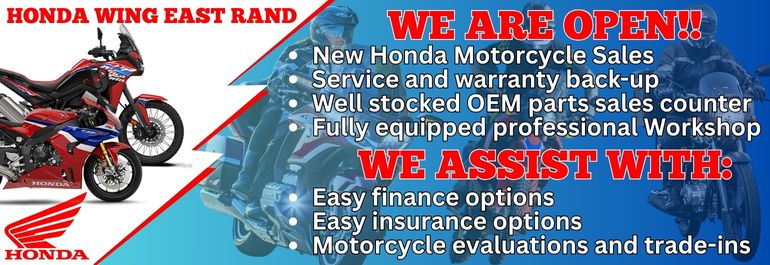 Honda motorcycles for sale. quality pre-owned motorcycles for sale. Your Harley Davidson dealer on the east rand. Parts. accessories. Professional workshops and fitment centres.