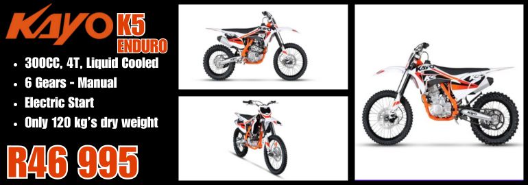 KAYO KT 50CC 2 STROKE MINI DIRT BIKE KAYO K5 300CC 4 STROKE ELECTRIC START ENDURO BIKE KAYO A50CC 2 STROKE FULL AUTO KIDDIES QUAD KAYO eA50 ELECTRIC KIDDIES QUAD 2 SPEED FULL AUTO KAYO AT110 ATV FULL AUTO 2 SPEED 4 STROKE ELECTRIC START FORWARD NEUTRAL REVERSE DISC BRAKES KAYO A 180 4 STROKE AIR COOLED ELECTRIC START FORWARD NEUTRAL REVERSE KAYO AU 180 UTILITY QUAD4 STROKE AIR COOLED ELECTRIC START FORWARD NEUTRAL REVERSE KAYO AU 300 UTILITY ATV 300CC 4 STROKE LIQUID COOLED ELECTRIC START DISC BRAKES FORWARD NEUTRAL REVERSE KAYO S200 SIDE X SIDE 200CC 4 STROKE OIL COOLED ELECTRIC START FORWARD NEUTRAL REVERSE