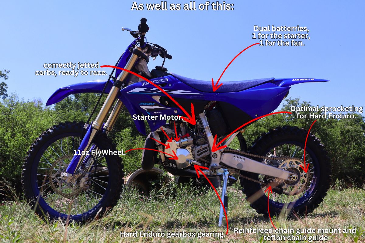 Yamaha YZ250X Hard Enduro review 2025 Yamaha YZ250X South Africa Yamaha YZ250X-HE launch Titans Racing Fisch Moto electric start Yamaha KYB SSS suspension Yamaha YZ250X Yamaha SA Hard Enduro bike 2-stroke enduro bikes South Africa Yamaha YZ250X specs and price Best hard enduro bikes in South Africa Yamaha off-road motorcycles SA YZ 250X-HE Electric start, Hard Enduro - Lots of extra's included with the selling price